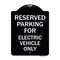 Signmission Parking Reserved for Electric Vehicle Heavy-Gauge Aluminum Sign, 24" x 18", BW-1824-23391 A-DES-BW-1824-23391 - alternate 1